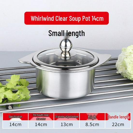 Stainless Steel Single-Serve Mini Hot Pot with Induction Compatibility and Extra Thick Design for One Person