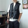 Functional wind short V-neck vest vest, outdoor wear, multi-pocket tooling, sleeveless vest, male trend