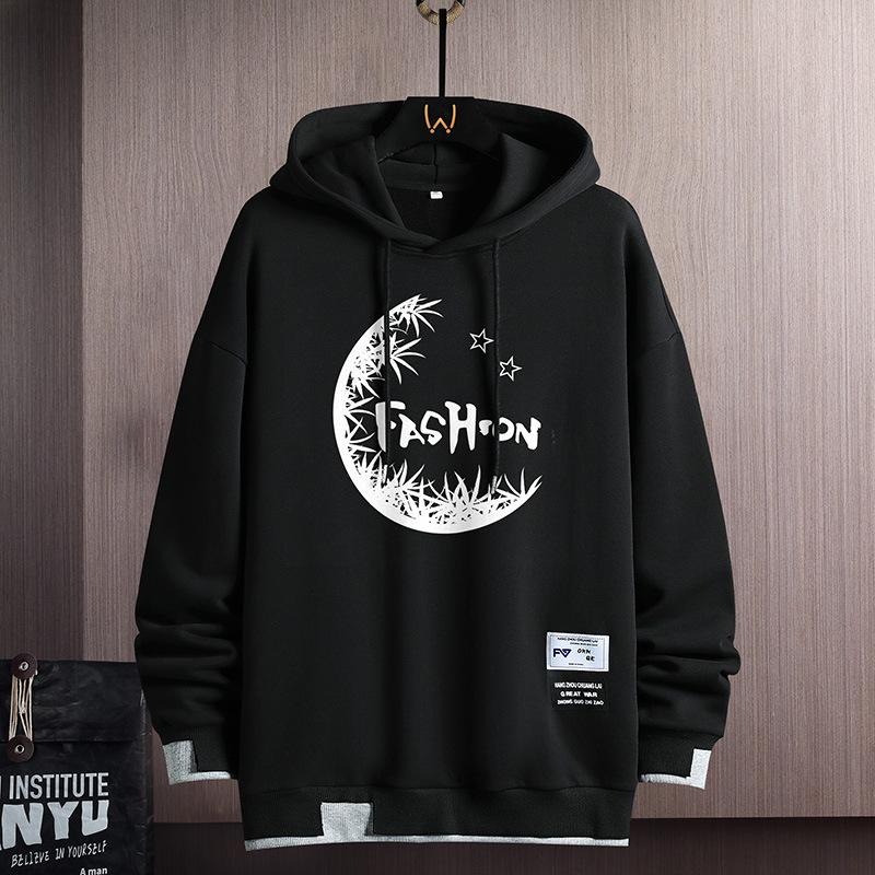 Trendy Brand Hooded Sweater Men'S Spring And Autumn Clothes Jacket Men'S Student Sports Loose Casual Sweater Men