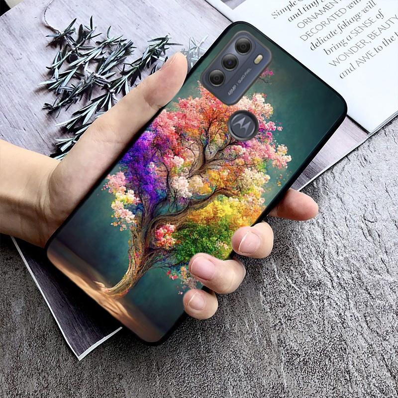 Magiczne Drzewo Kwiat Telefon Etui Do Moto G84 G22 G32 G42 G52 G62 G53 G72 G60 G60S G100 G10 G20 G30 G13 G50 G 5G G Pure