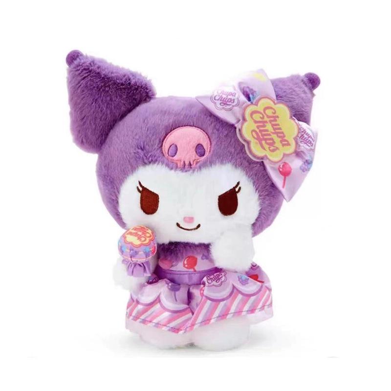 Superweiches Kuromi Plüschtier mit hängendem Bonbon, Niedlich und Entzückend, Perfektes Geschenk für Teenager und Erwachsene, 16 cm Höhe