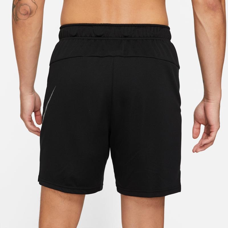 Nike Dri-Fit Letter Print Elastic Knit Sports Shorts Men Shorts Black Iron-Gray DD1714-010
