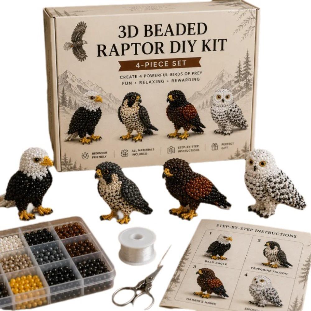 Kunststoffperlen 3D Perlen Tier DIY-Set Anfängerfreundlich Handgemachtes Bastelset Kinder Erwachsene