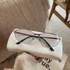 Trendy Small Frame Cat Eye Sunglasses Y2K Street Style Sunglasses Outdoor Men Women Fashion Outdoor Glasses Full Frame Silver Frame Light Blue Goggle