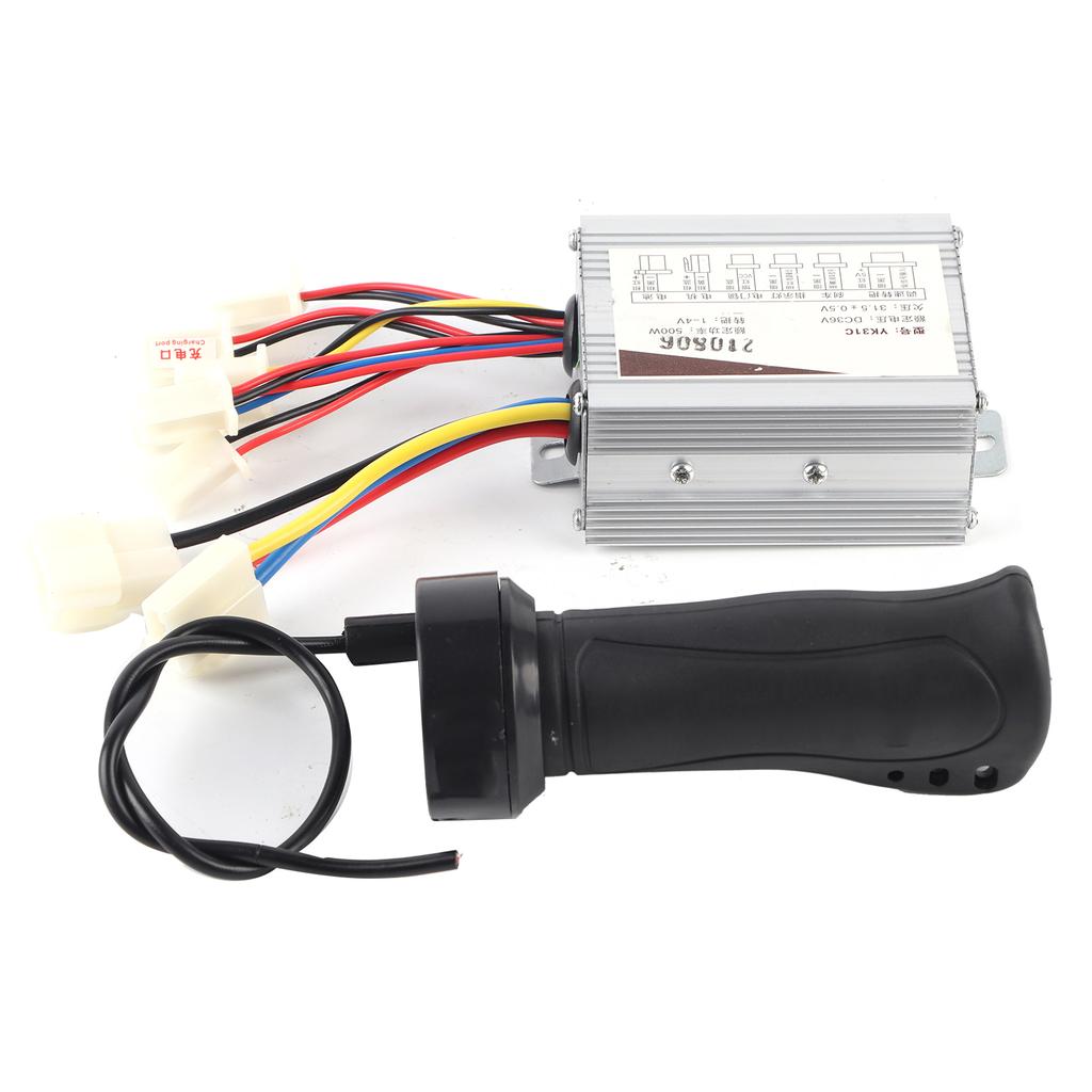 Regolatore di velocità a spazzole 36V 500W con set manopola acceleratore per bicicletta elettrica, scooter, tricicli