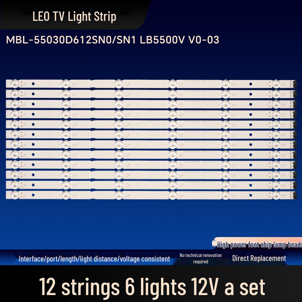 Светодиодная лента для KD-55X9000H/55X9100H (модель: MBL-55030D612SN0/SN1, LB5500V V0-03)