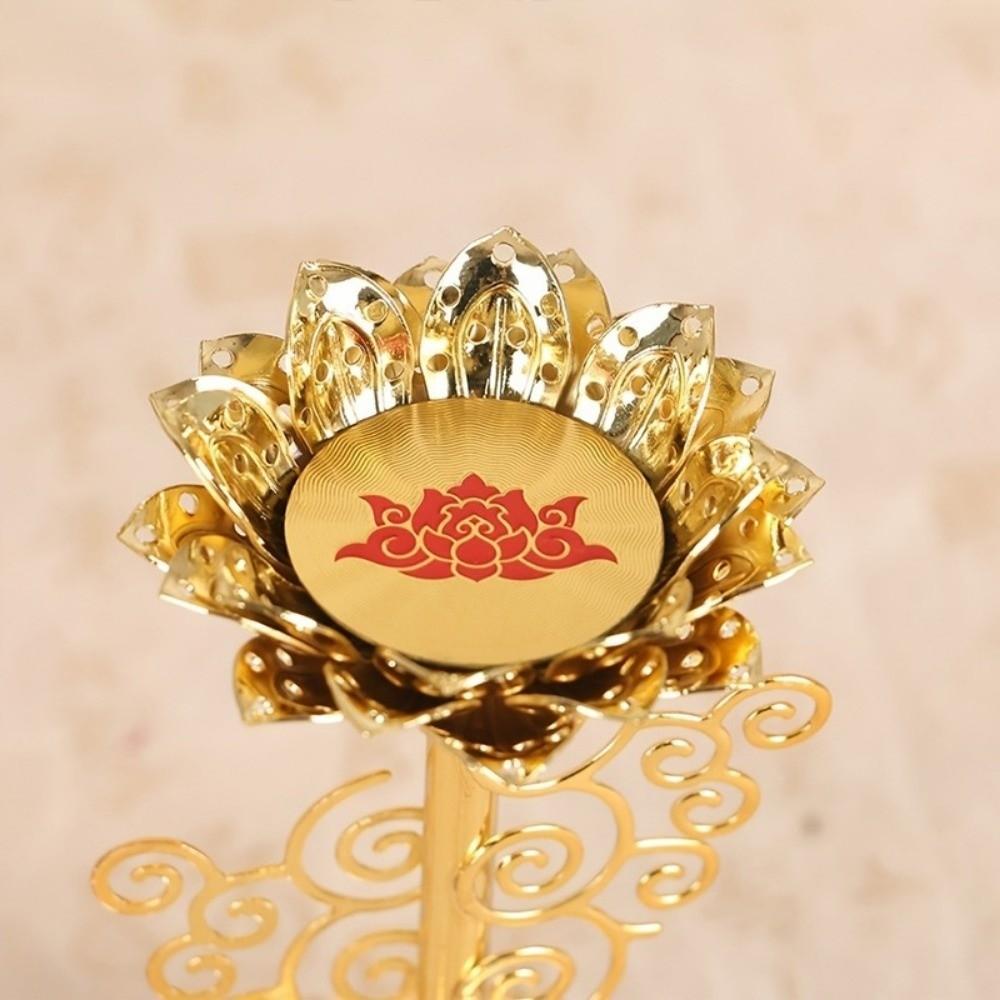 New Gold Candle Holder Metal Lotus Lamp Candlestick Flower Stand Tealight Table Centerpieces