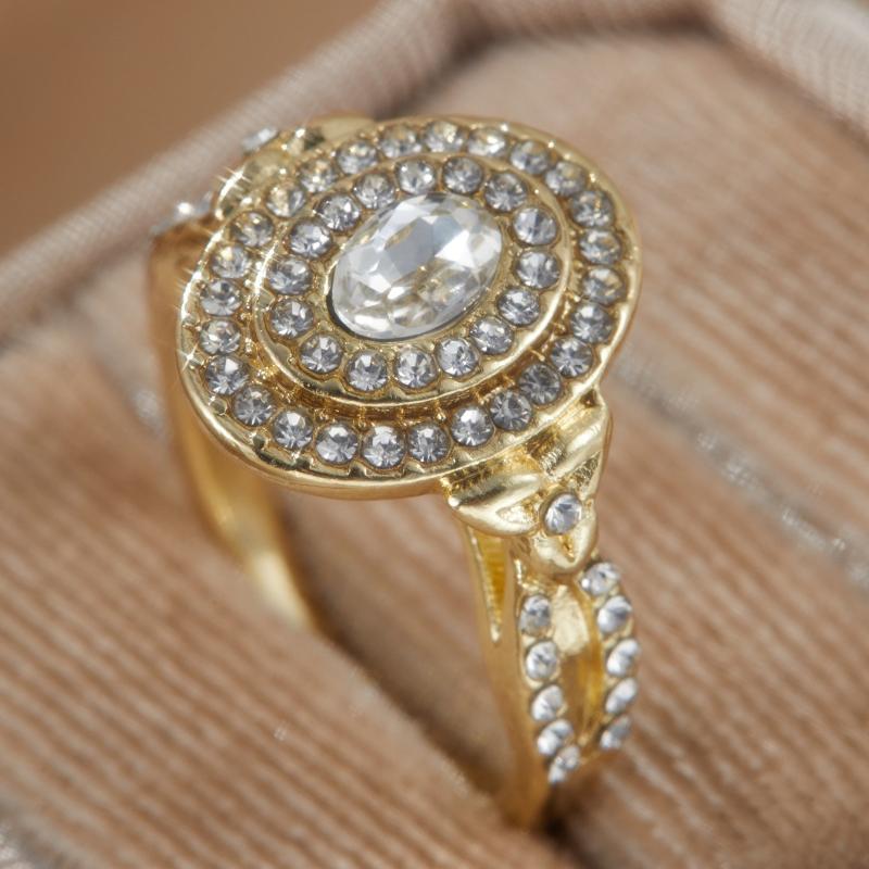 1-piece Luxurious Sparkling Zircon Inlaid Women's Ring, Bridal Engagement Jewelry, Holiday Banquet Accessories, Gifts