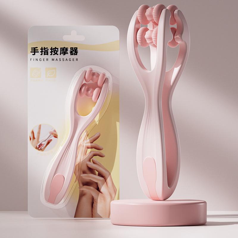 Finger Massager Dual-Row Roller Design Easy Use Relieve Finger Fatigue Promote Blood Circulation Portable Roller Finger Massager