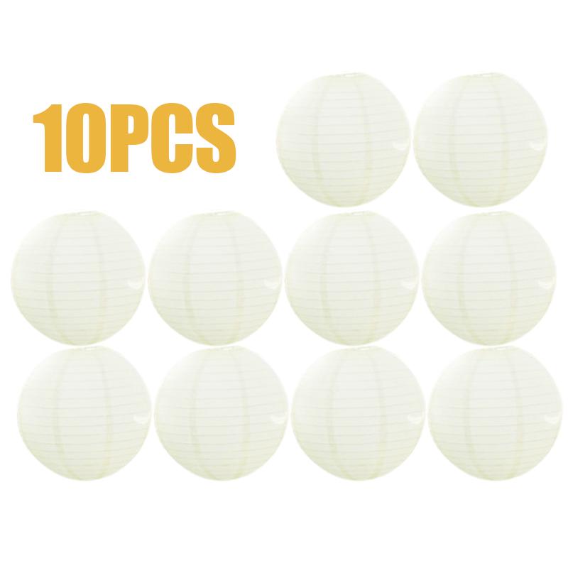 

Pdtoweb 10PCS 4 Круглый Висячий китайский бумажный фонарь Свадебный вечер Украшение Белый
