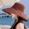 Uv Protection Bucket Hat For Women With Large Brim Sun Shield Summer Beach Outdoor Accessory