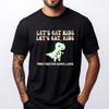 Lets Eat Kids Punctuation Saves Lives Funny Dino Teacher Black Shirt Graphic Tees Camiseta Masculina