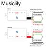 Musiclily Basic Ceramic Magnet Covered Humbucker Neck Bridge Pickup Set for Electric Chrome Guitar,