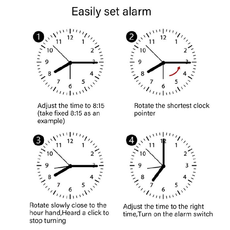 Desk Clock Classical Loud Alarm Clock with Snooze and Night Light for Hard of Hearing Metal Clock