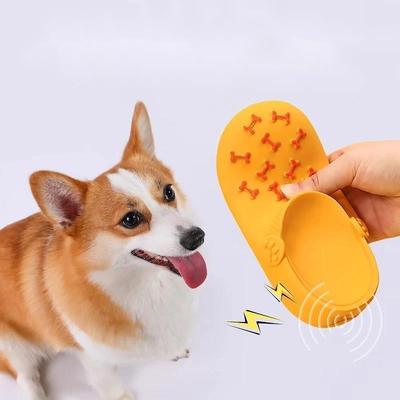 Squeaky Latex Slipper Dog Toy Chewproof Interactive For Puppies Small Dogs And Large Breeds Home Play Training Enrichment Gift