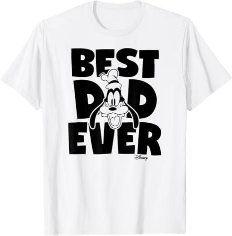 Best Dad Ever Goofy White TShirt S