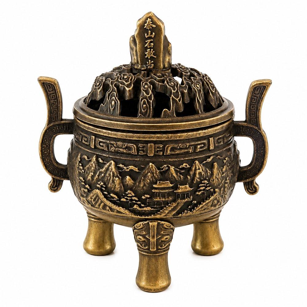 Chinese Style Incense Censer Alloy Fragrance Holder New Incense Burner Desktop Ornament