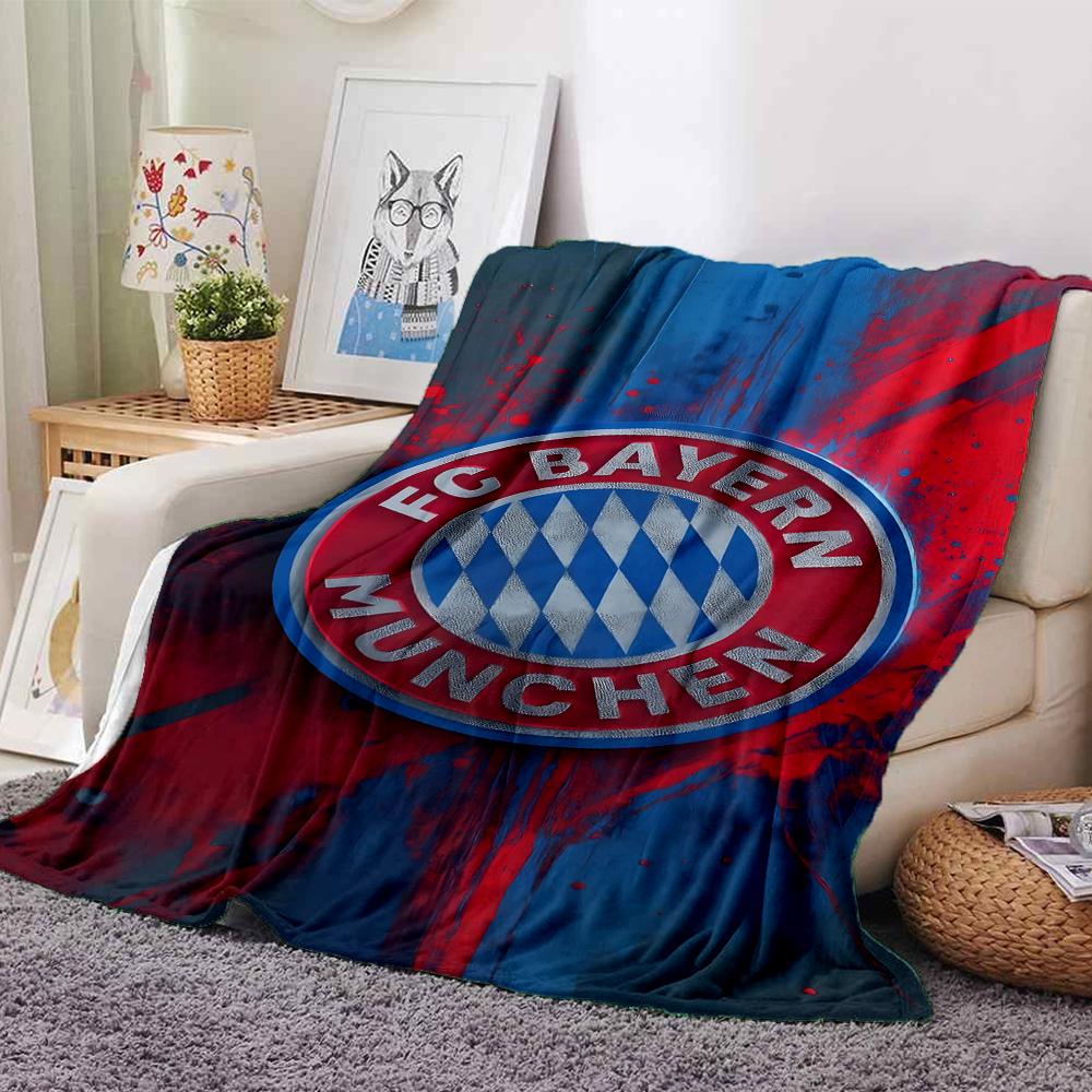 FC Bayern München Wappen Kunst Decken Flanell Bedruckt Atmungsaktiv Warm Überwurf für Zuhause Büro Bettwäsche 0708a125