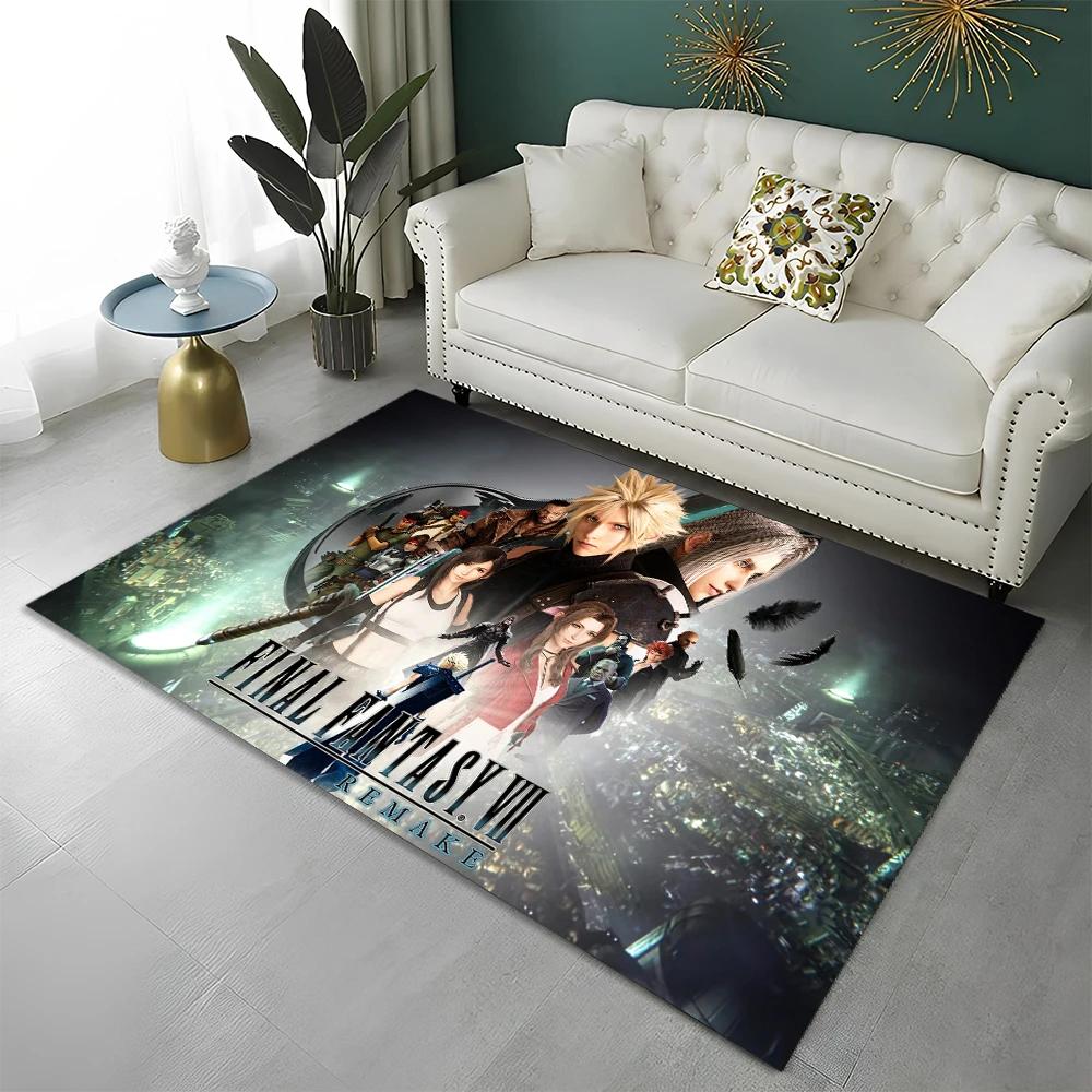 3D Final Fantasy Game Gamer FF14 HD Carpet Rug for Home Living Room Bedroom Sofa Doormat Decor,Child Area Rug Non slip Floor Mat