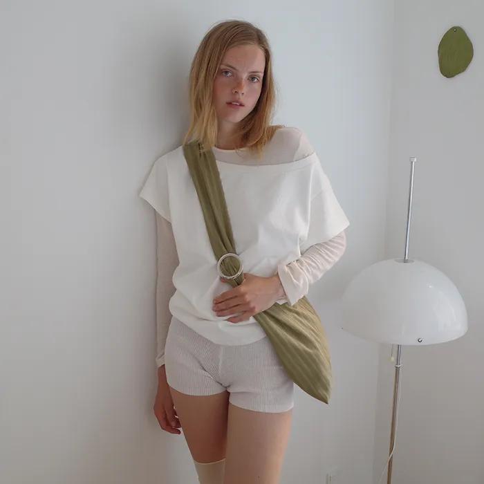 Buckle Stripe Bag (Olive)