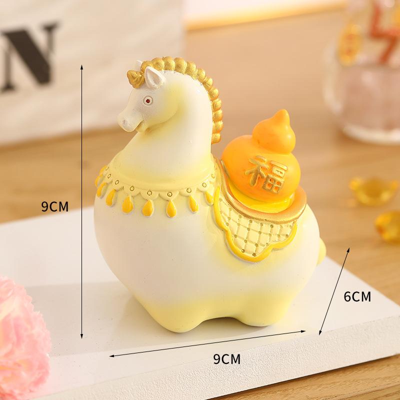 Guochao little fat horse creative resin ornament desktop home decoration Tang Sancai travel merchandise gift souvenir