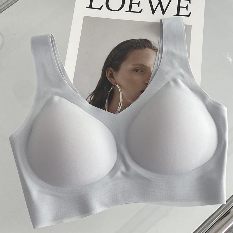 Women's All-in-one Fixed Cup Thin Underwear Traceless Comfortable Sport No Underwire Beauty Vest Style Bra