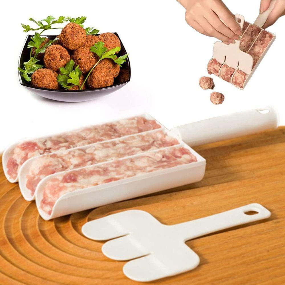 

Tools with Cutting Spade DIY Meatball Making Kitchen Triple Meatball Maker Meat Baller Spoon