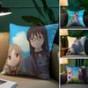 Mädchen Für Liebe Anime Sasameki Koto Kissenbezug Komfort Sofa Bett Seidig elegant Verdeckter Reißverschluss Dekorative Kissenhülle