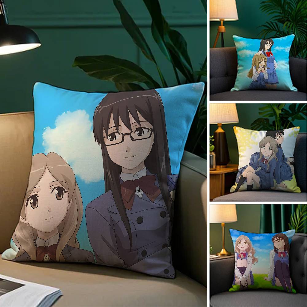 Mädchen Für Liebe Anime Sasameki Koto Kissenbezug Komfort Sofa Bett Seidig elegant Verdeckter Reißverschluss Dekorative Kissenhülle