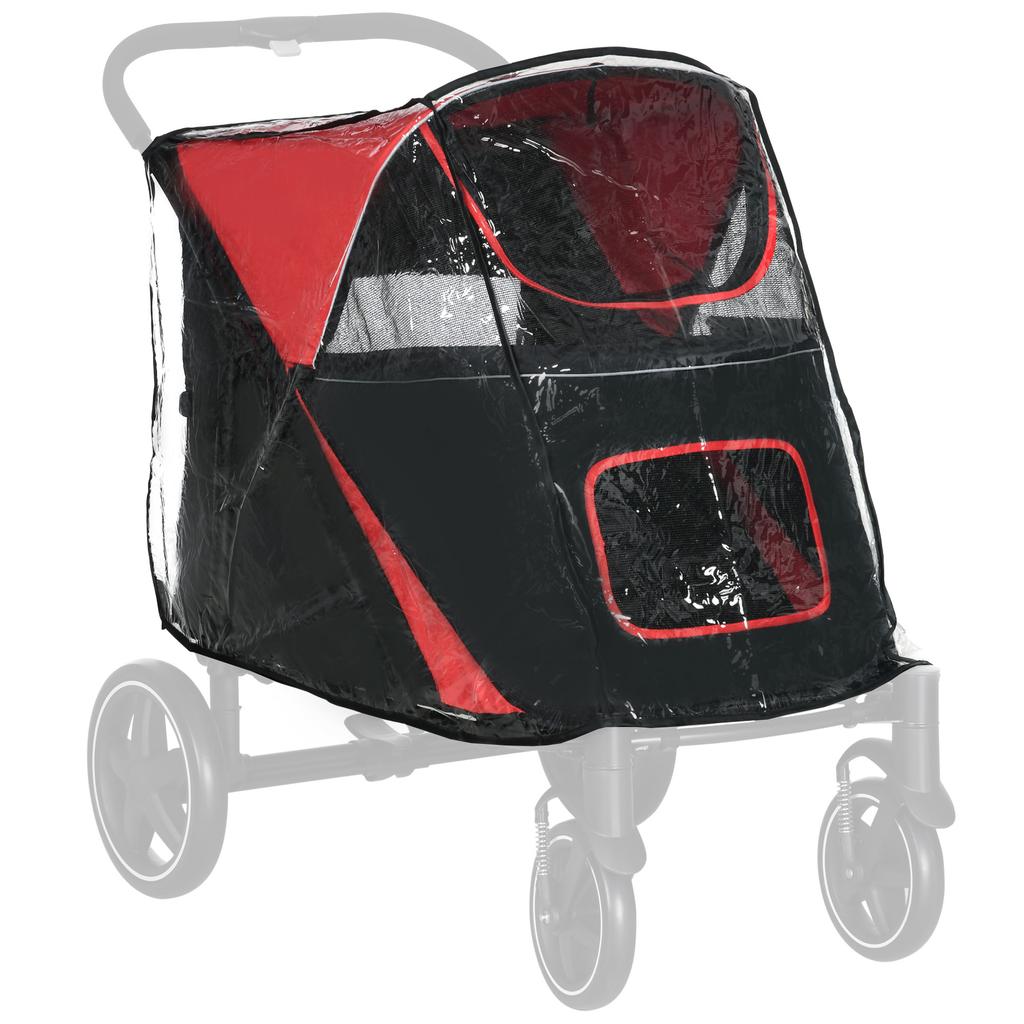 Rain Cover for Dog Pram, Stroller Buggy with Rear Entry