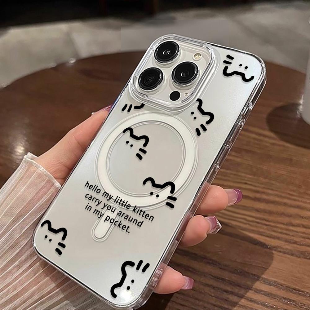 Magnetic Phone Case for iPhone 12 14 16 17 Pro 17 16 15 14 13 12 Pro Max  12 13 14 15  16 High Quality Shockproof Shell Full Protection Cute Style