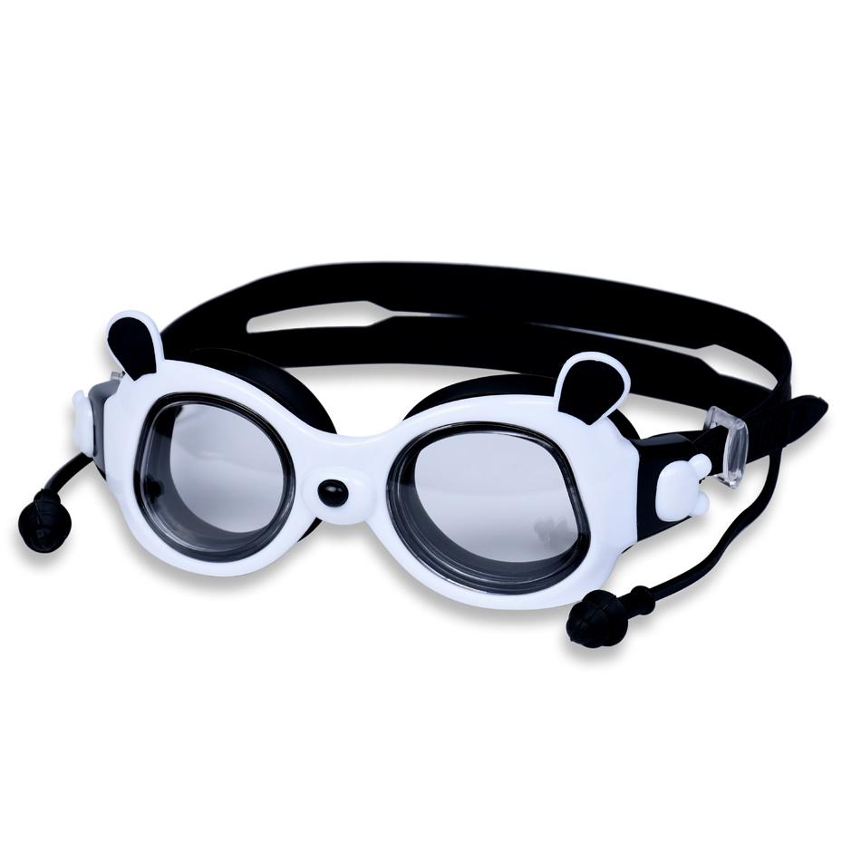 Panda Anti-fog Swimming Goggles Men and Women with High-definition Anti-fog Earplugs Big Frame Swimming Goggles with Earplugs