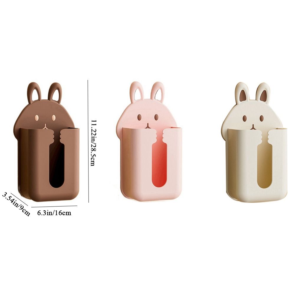 Wall-Mounted Paper Drawer Box Rectangular Towel Storage Box Simple Cartoon Rabbit Tissue Box Home