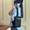 Women Layer Sling Crossbody Bag, Trendy Turn Lock Chest Bag,Adjustable Shoulder,Small Bucket Purse with Inner Pocket for Daily Work Travel Outdoor Use