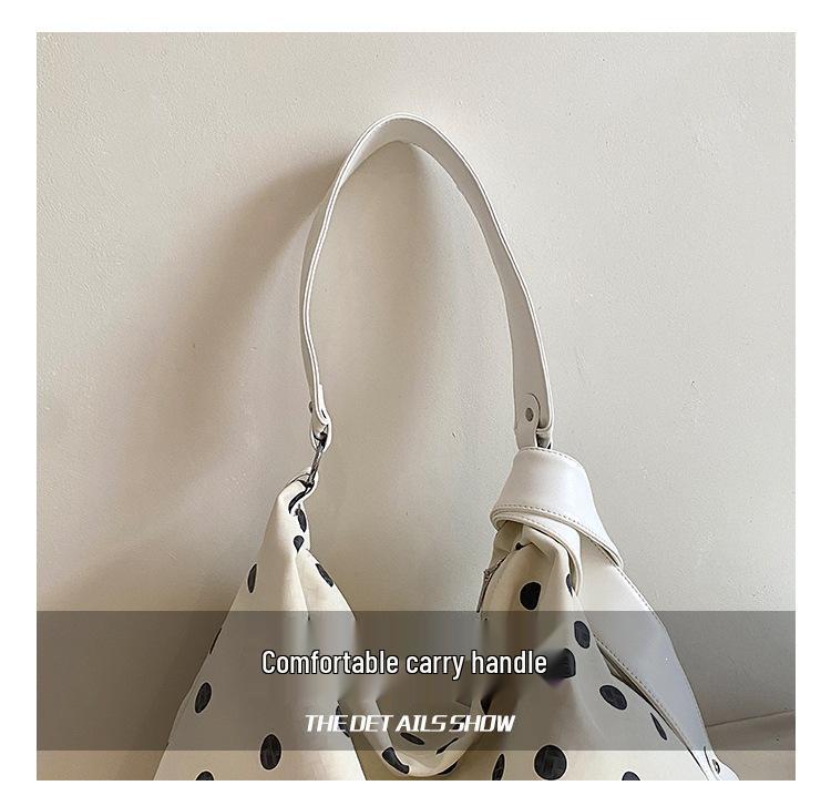 Elegant Polka Dot One-Shoulder Tote Bag - 2026 Fashion, Versatile, Large Capacity for Women