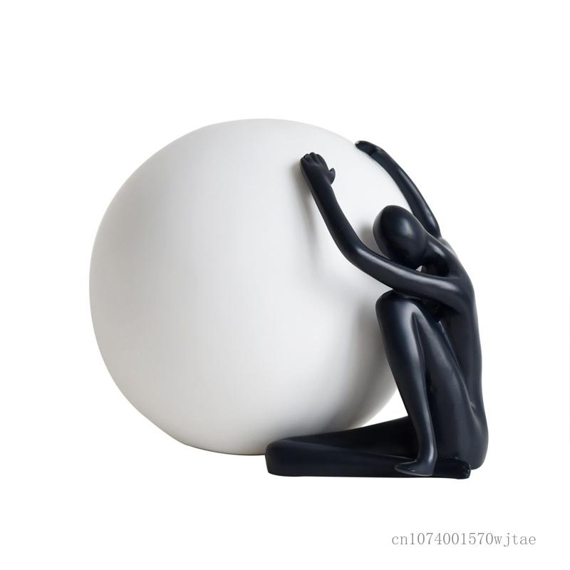 Creative Abstract Stereoscopic Figure Sculpture Resin Furnishings Vase Home Living Room Bedroom Study Art People Decoration, 1Pc