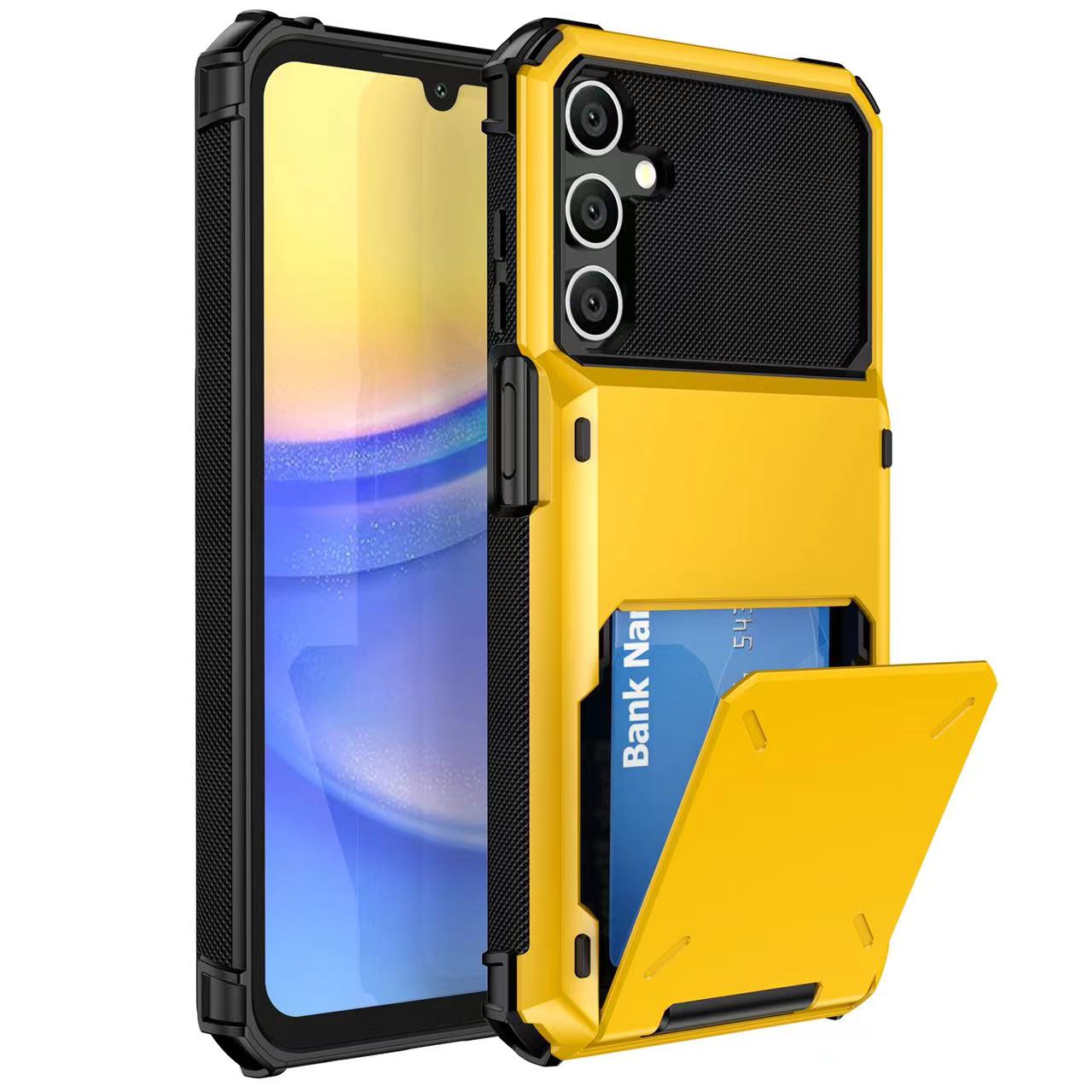 

For Samsung Galaxy A36 5G Case PC + TPU Dual Layer Back Phone Cover with Card Holder B