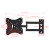 Universal Adjustable TV Wall Mount Bracket 35KG Load Capacity 15 Degree Tilt Design Fit 14-42 Inch LCD LED Flat Screen Monitor