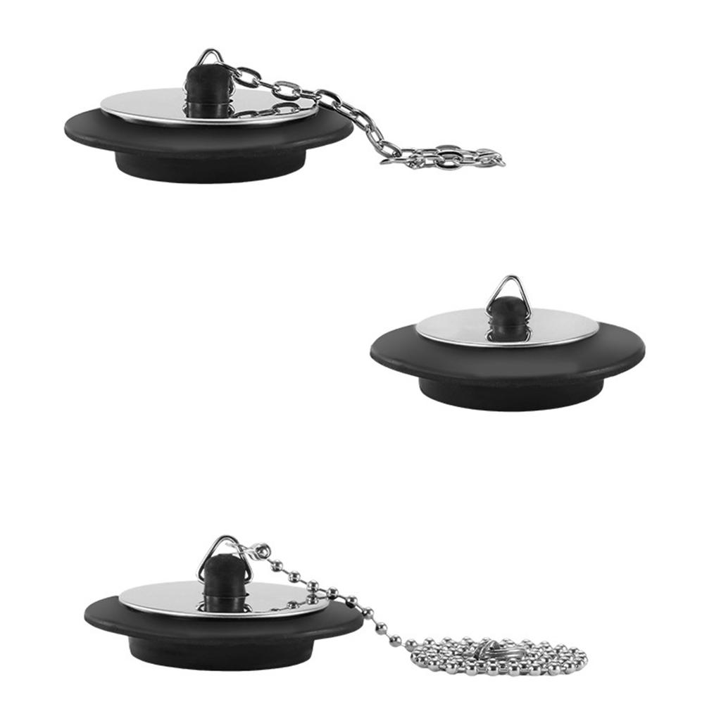 Upgrades Sink Stopper Set Rubber Drain Plugs with Handy Hook Simple Installation Suitable for Kitchen & Bathroom Sinks