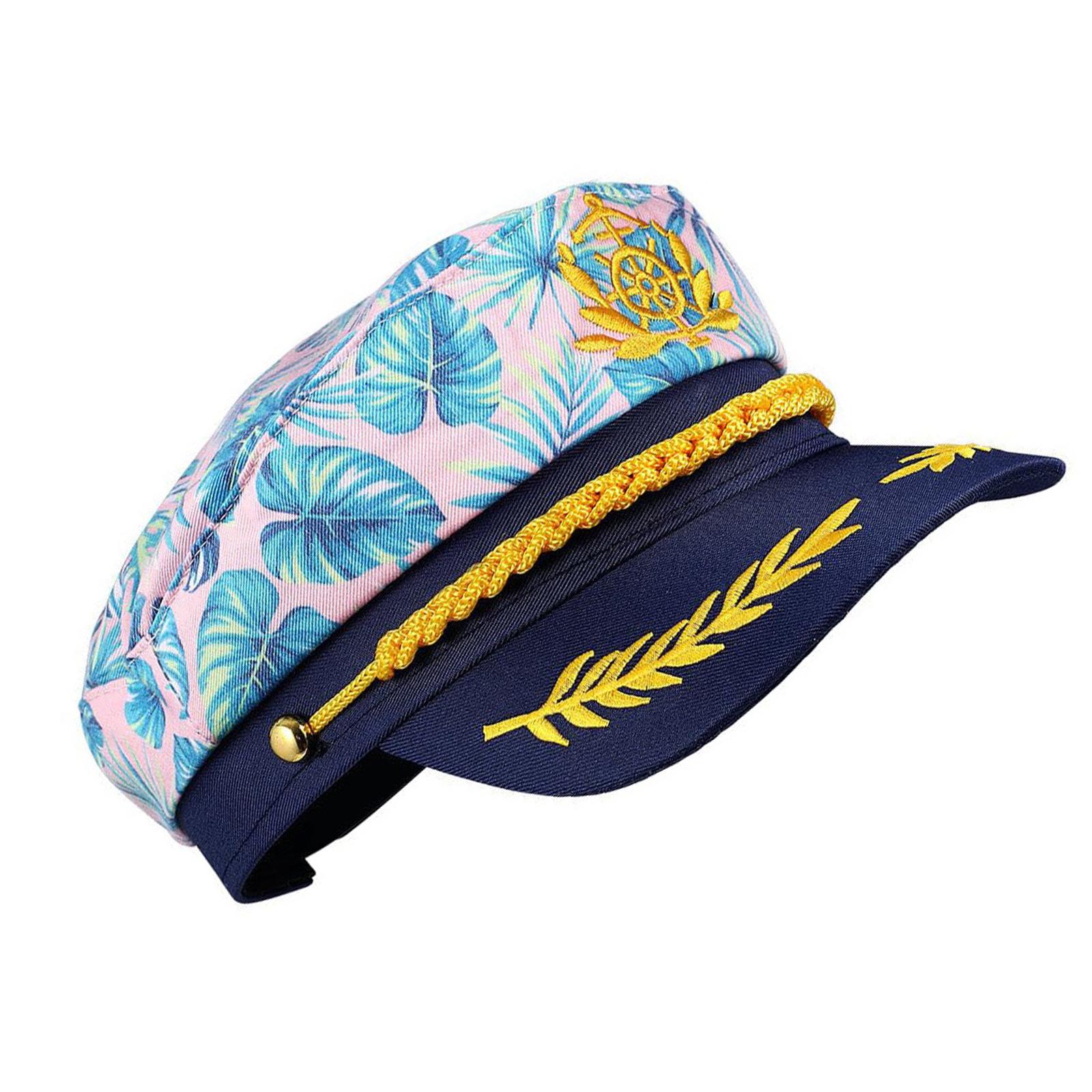 

Взрослая матросская шляпа для ролевых игр для женщин и мужчин, реквизит для вечеринок, морская кепка со значком для сценических выступлений, костюмный головной убор 2