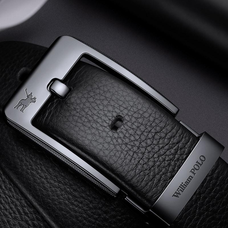 Mary Emperor Belt Male Real Cowhide Pinbuckle Pants Belt Men's Belt Gift Box for Father To Give Boyfriend Birthday Gift