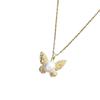 Elegant Butterfly Freshwater Pearl Pendant Necklace