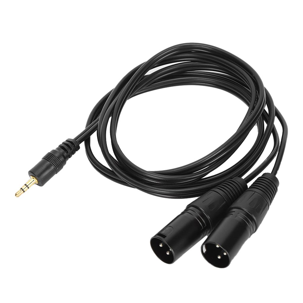 JORINDO Dual XLR Male to 3.5mm 1 8in Male Cable OxygenFree Copper Unbalanced YSplitter Cord