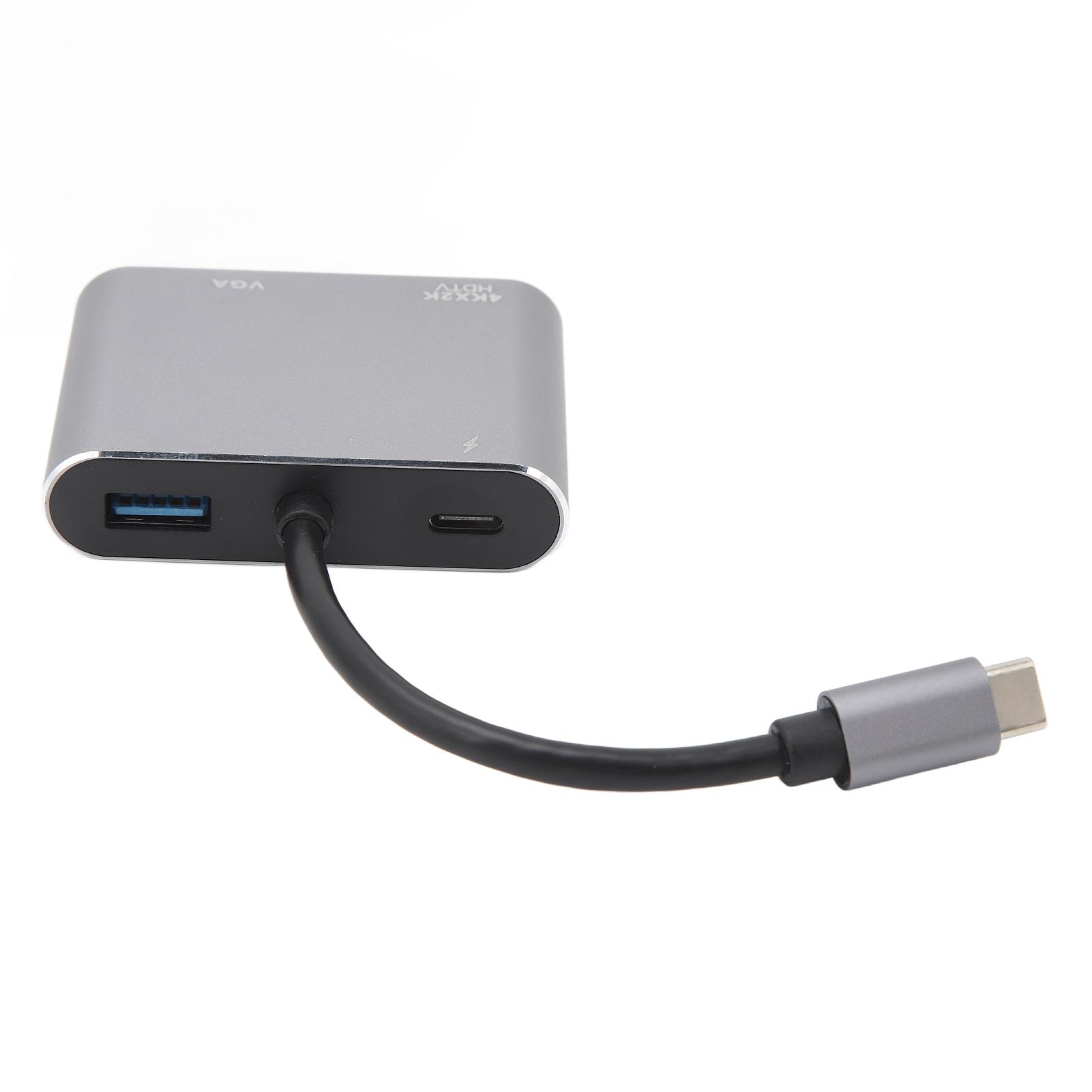 

4 в 1 Тип C концентратор 4K HD дисплей интерфейс VGA USB3.0 многопортовая док-станция для ноутбука док-станция