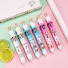 1Pc Kawaii Cute Rabbit Multicolor Pen 0.5mm Colorful Ink Pen Cartoon Creative Gel Cartoon Bunny Pen Ten-Color Brown Colorful 10-Color Back To School S