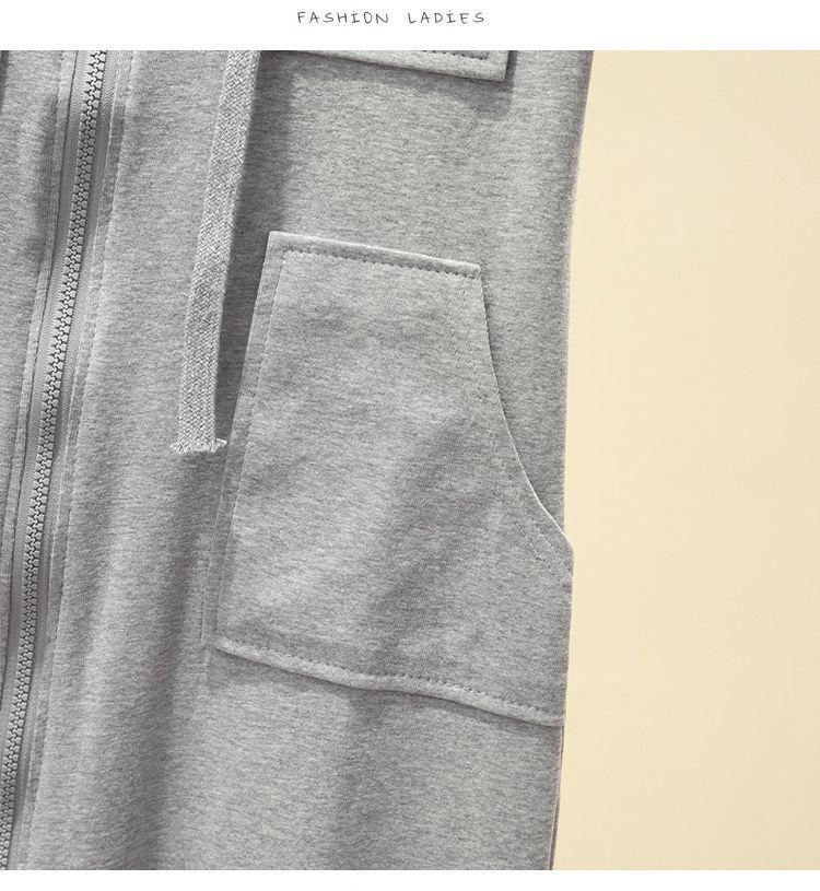 Women's Slimming Hooded Zipper Short-Sleeve Dress - Casual & Versatile Style