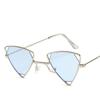 Retro Alloy Triangle Punk Sunglasses Men Hollow Eyewear Candy Colors Gradient Gothic Sun Glasses For Women Openwork Metal Frame