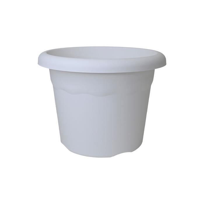 Biała doniczka wtryskowa Ø40cm Plastiken - GENERYCZNA - Wysokiej jakości doniczka do roślin domowych lub ogrodowych