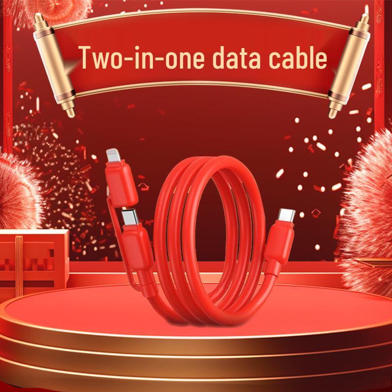 

Новогодний Модель Лошади USB-C Lightning Быстрое Зарядное Устройство Подарочный Набор Red Horse Edition