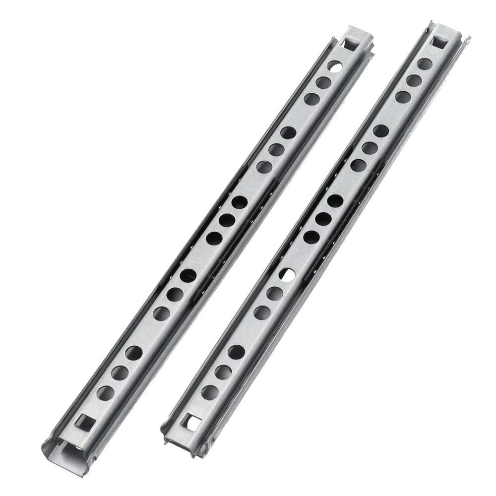 2PCS Two Way Slide Bearing Drawer Slides Smooth Glide Steel Ball Bearing Slide Kitchen Cupboard